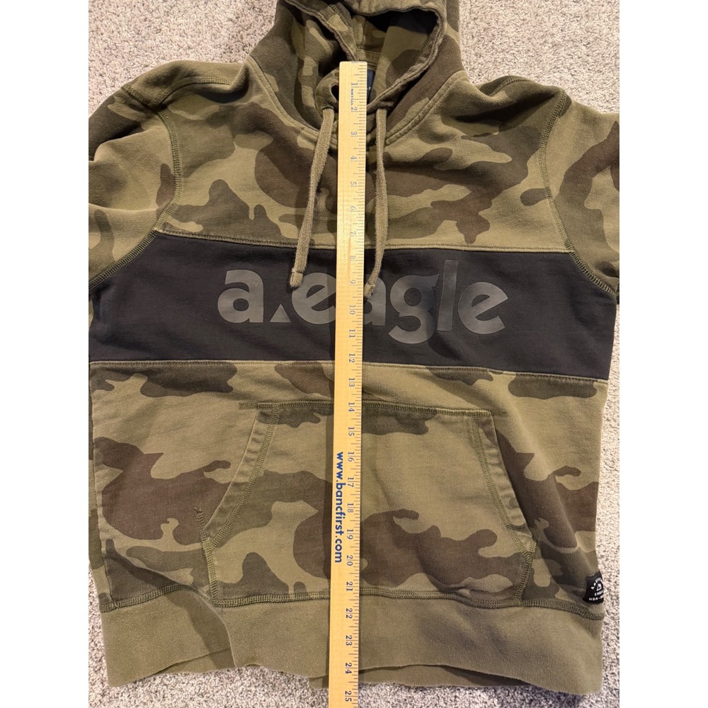 American Eagle Outfitters Sweatshirt Men Large Camo Hoodie Pullover Front Pocket - Picture 8 of 10